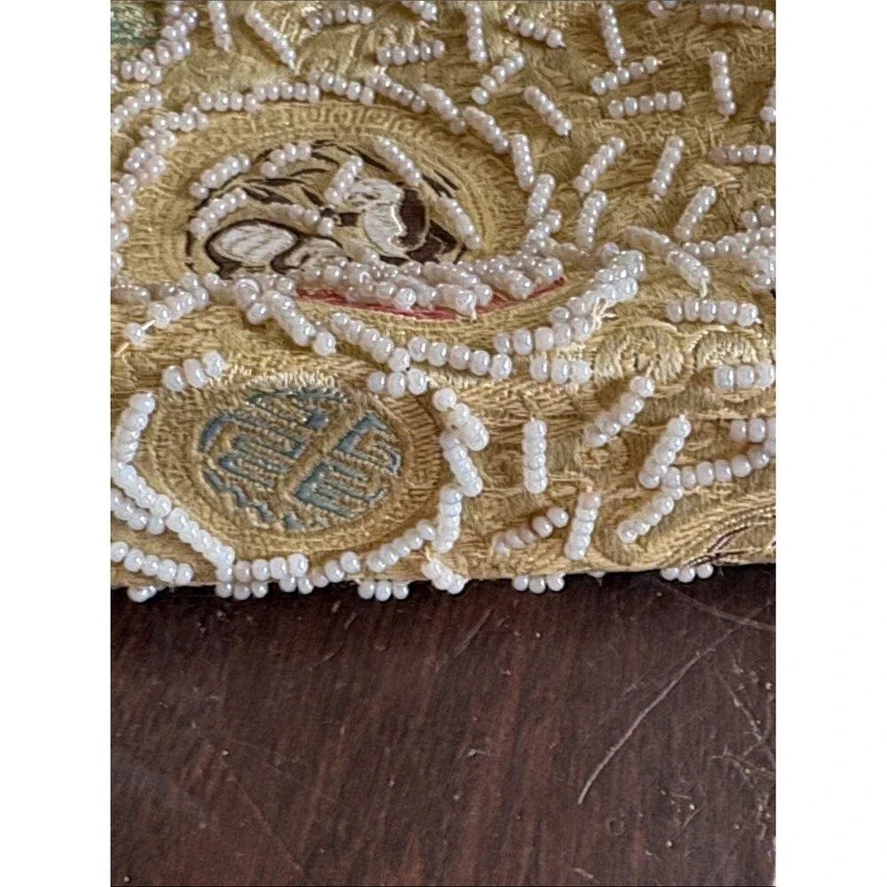Vintage Gold Beaded Evening Bag